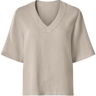 ESMARA Mousseline dames top (Beige, XS)