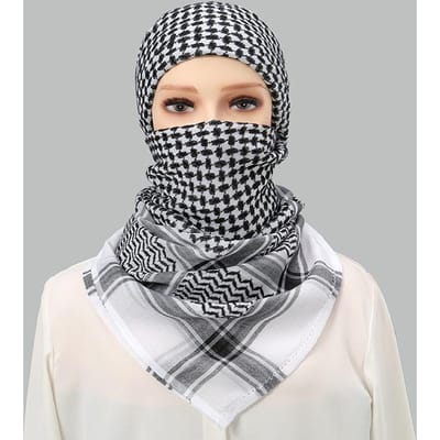 Woestijn Vierkante Hoofddoek Arabisch Zonbescherming Winddicht Unisex Kwast Sjaal Abaya Accessoires Hijab Dames Sluier Mode gray