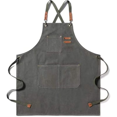 Tablier en toile tendance pour la maison, la cuisine, le jardinage, le travail, la cuisine, le restaurant, pour femmes gray