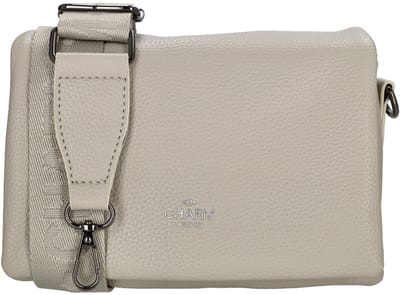 Charm London Pentonville Schoudertas - Crossbody - Schouderband - Overslag - Lichtgrijs
