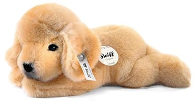 Knuffeldier Golden Retriever - Pluche puppy - Speelkameraadje - Handgemaakt uniek - 22 cm - Goudblond
