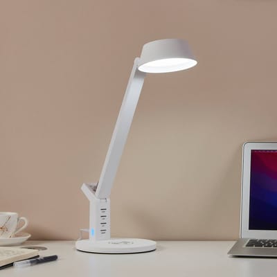 EGLO Banderalo Tafellamp - LED - Qi lader - 40,5 cm - Wit - Dimbaar
