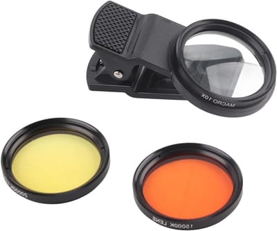 Zeewateraquarium Koraalcilinderfotografielens met macrofilter voor onderwaterfotografie en aquaristiek. Ideale lens voor haarscherpe beelden.