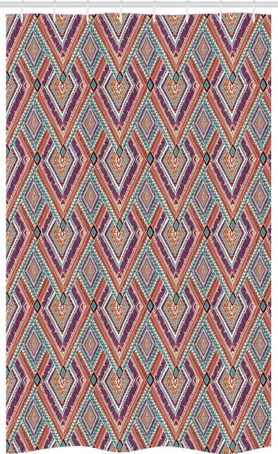 ABAKUHAUS Douchegordijn – Geometrisch patroon 120x180 cm – Multicolor