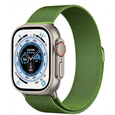 Apple Watch Ultra Milanese band (lichtgroen)