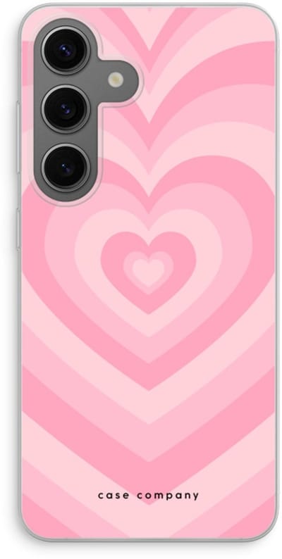 Case Company® - Hoesje geschikt voor Samsung Galaxy S24 hoesje - Hart Roos - Soft Cover Telefoonhoesje - Bescherming aan alle Kanten en Schermrand