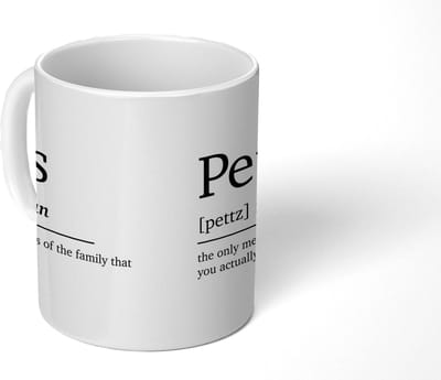 Mok - Koffiemok - Spreuken - Woordenboek - Pets - Quotes - Huisdieren definitie - Mokken - 350 ML - Beker - Koffiemokken - Theemok - Mok met tekst