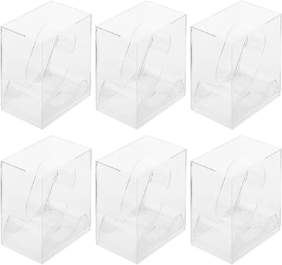 Zesdelige Opbergdoos voor Horloges en Sieraden - Transparante Displaystand voor Armbanden en Kettingen, Ideaal voor Reis en Organisatie