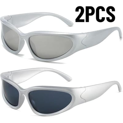 1/2/3 stuks Stijlvolle Zonnebrillen voor Mannen en Vrouwen High-end Y2K Vierkante Fietsbrillen Krasbestendige Zonnebrillen Outdoor Wandelen Bril UV400 Bescherming
