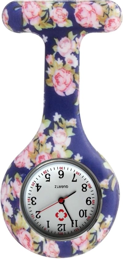 Fako® - Verpleegstershorloge - Zusterhorloge - Verpleegster Horloge - Siliconen Print - Royal Flowers