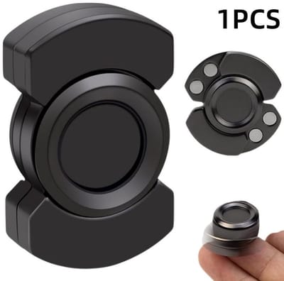 Fidget Spinner - Stressverlichtend speelgoed - 3-in-1 fidgetspeelgoed - Geschikt voor het verlichten van stress, het verbeteren van de concentratie en het afleren van slechte gewoonten - Zwart - 3,9*2,4*1,3 cm