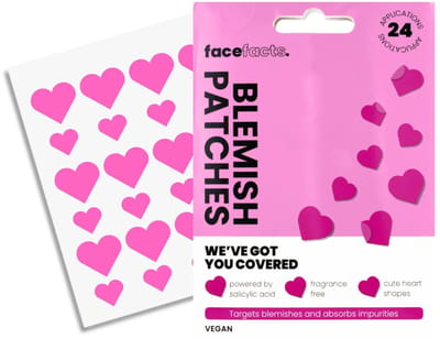 Face Facts | Hydrocolloid Pimple Patches Hearts - 24 stuks - Vegan