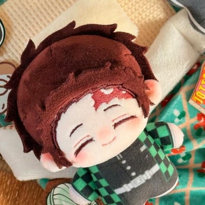Demon Slayer Pluche Pop Schattige Tanjiro Mitsuri Anime Figuur Cartoon Giyu Akaza Koyuki Pluche Speelgoed Ornament Fans Verjaardagscadeaus brown