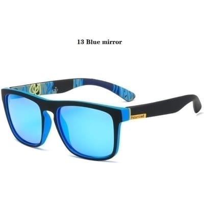 Lunettes de soleil polarisées pour hommes et femmes, de luxe, de styliste, Vintage, à la mode, pour la conduite, oculaires 13 Blue mirror blue