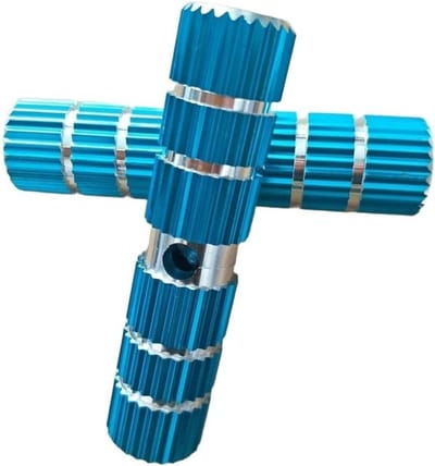 Fiets Voetsteunen - Fietspennen Steunen - Extra Ondersteuning - Verlengd Anti-slip Ontwerp - 100 mm - Blauw