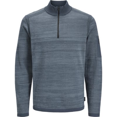 Jack & Jones Trui Jcomace Knit Half Zip Smu 12270980 Midnight Navy/melange Mannen Maat - XXL