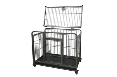 Topmast Heavy Duty Hondenbench Opvouwbaar 79L× 53W × 61H CM + Wielen