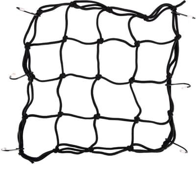 Allecto - Luggage net - Zwart - Elastisch en stevig - Ideaal voor grote ladingen - Inclusief 6 haken