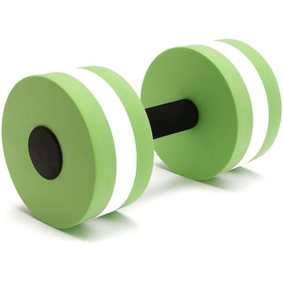 2 STuks Aquatische Oefen Dumbbells Zwembad Weerstand Water Barbells Water Fitness Workout Armoefening EVA Zwevend Zwemmen groen