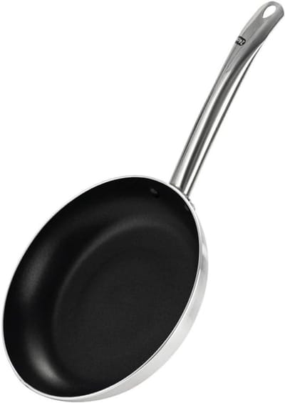 Aluminium Koekenpan - Lichtgewicht Pan - Elke Keuken - Gelijkmatige Warmte - 18cm Diameter - Zilverkleurig