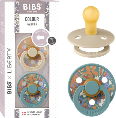 BIBS x Liberty Colour Fopspeen - 0-6 mnd - 2-pack - Rond - June Blossom/Vanilla Hush