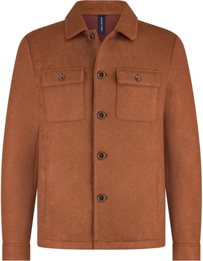 State Of Art Overshirt Wolblend Brique - Maat M - Heren