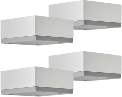 4x meubelpoten MOTEL 65 x 65 mm hoogte 25 mm zilver-look geanodiseerd van aluminium van SotecH