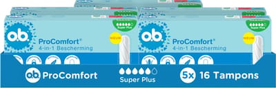 o.b. ProComfort Advanced Super Plus - 4-in-1 bescherming - tampons - tampon zeer zware menstruatiedagen - 5x16 tampons