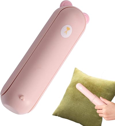 Wasbare pluisrol - Kledingreiniger herbruikbaar - Vacht verwijderen - Innovatief handvatontwerp - 12 cm breed - Roze