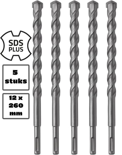 5 stuks SDS+ betonboor 12 X 260 MM