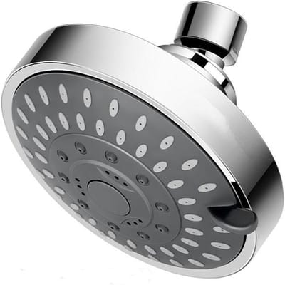5 Sproeimodussen Douchekop Hoge Druk Regen Douchekop Met Anti-Kalk Nozzles 360° Draaibaar Messing Verbinding G1/2 Schroefdraad Mat zilver
