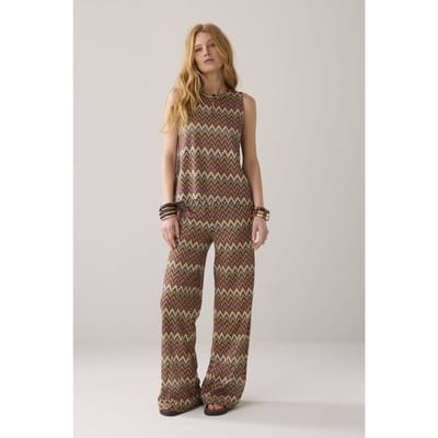 Summum Woman Sleeveless Zig Zag Top Multicolour Größe: S | Tanktops Outlet | Damen
