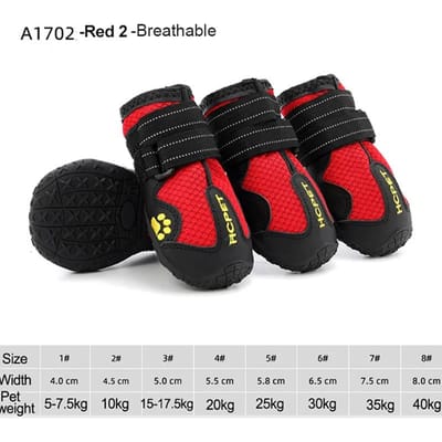 Hondenschoenen Waterdicht Antislip Regen Siliconen Laarzen Reflecterend voor Kleine Grote Hond Sport Outdoor Training Bescherm Hondenvoeten 4 stuks 2