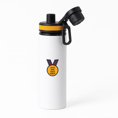 Hacebo® - liefste tante van de wereld waterfles met draaidop oranje - Tante - de liefste tante - verjaardagscadeau - verjaardag - cadeau - cadeautje voor tante - tante artikelen - kado - geschenk - gift - water fles - 850ML