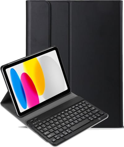 Hoesje - Geschikt voor Apple iPad A16/A18 (2022/2025/2026) - 10.9 & 11 inch (10e, 11e & 12e generatie) - Toetsenbord Case - Keyboard Book Cover - Hoes - Zwart