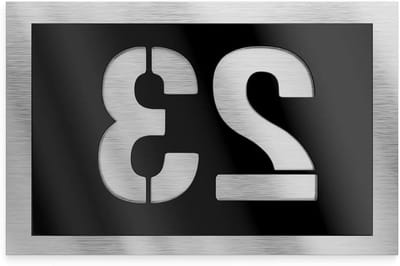 Huisnummer Plaque - Naam Teken - Buiten Decoratie - 3D Drijvend Effect - 30x15cm - Zwart Zilver