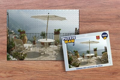 Puzzel Terras met uitzicht in Italië - Legpuzzel - Puzzel 1000 stukjes volwassenen