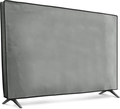 kwmobile tv hoes voor 43" TV cover - Beschermhoes voor televisie - Voor binnengebruik - Tegen vuil en stof - In lichtgrijs