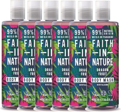FAITH IN NATURE – Body Wash Dragon Fruit – 6 pak - Natuurlijk - Voordeelverpakking