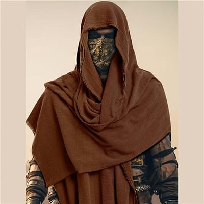 1 pièce Châle à Capuche Noir Usé Enveloppant Cape Cape Enveloppante à Capuche en Polyester, Foulard à Capuche Noir, pour Accessoire de Costume Cosplay, Festival