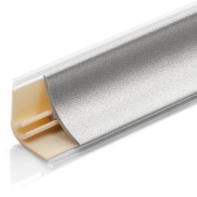 DQ-PP 3 m HOEKLIJST - Aluminium Satijn - 13 x 13 mm - PVC - Keukenlijst, Werkblad Afwerkingslijst, Keukenafwerkingslijst, Wandafwerkingslijst, Tafelbladlijsten
