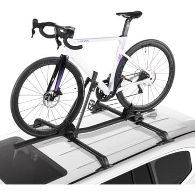 VEVOR Dakfietsdrager 15 kg draagvermogen, Staande dakdrager voor fietsen met veilig vergrendelingssysteem voor de meeste standaard dwarsdragers, Staande dakdrager voor SUV's, Zwart