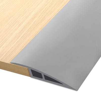 Vloer Overgangsprofiel - Hoogtecompensatie Strip - Vloeren Egaliseren - Zelfklevend PVC - 100cm x 5cm - Grijs