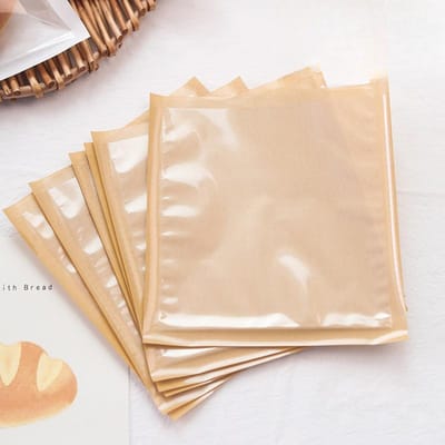 100 stuks hitte-sealbare bakkerijzakken met venster, vetvrij om mee te nemen, platte bodem, kraftpapieren zakken, donutzakken voor het verpakken van gebakken goederen, koekjesbrood 100pcs