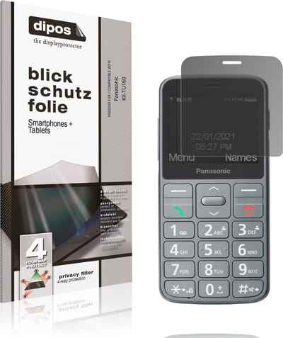 dipos – Matte Privacy Screenprotector geschikt voor Panasonic KX-TU160 | Anti-Spy Beschermfolie