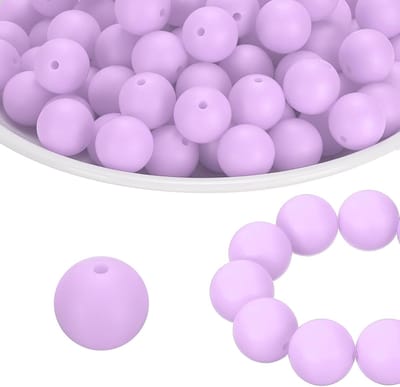 Kralen bulk, paars 15 mm siliconen ronde focale losse kralen voor sleutelhanger pennen armbanden ketting doe-het-zelf ambachten maken