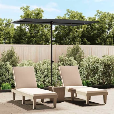 vidaXL - Parasol - met - aluminium - paal - 2x1,5 - m - antracietkleurig