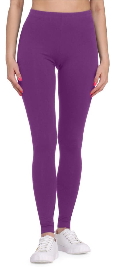 Bellivalini BLV-BLV50-147-LE Dames Leggings - Sport - Vrijetijdsbroek - Lang - Viscose - Sporbroek - Yogabroek - Paars - S