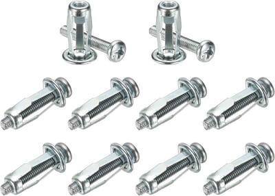 Holle deurankerset - Krikmoeren expansie - Bevestigen van objecten - Stevige brede grip - 10 stuks M4x20 - Zilverkleurig