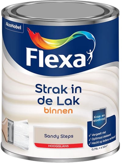 Flexa - Strak In De Lak Binnenlak Hoogglans - Sandy Steps - Mengverf - 750 Ml
